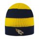 Rugby stripe beannie navy and Gold